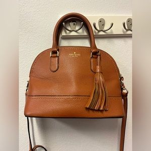 Kate Spade medium sized brown leather bucket purse